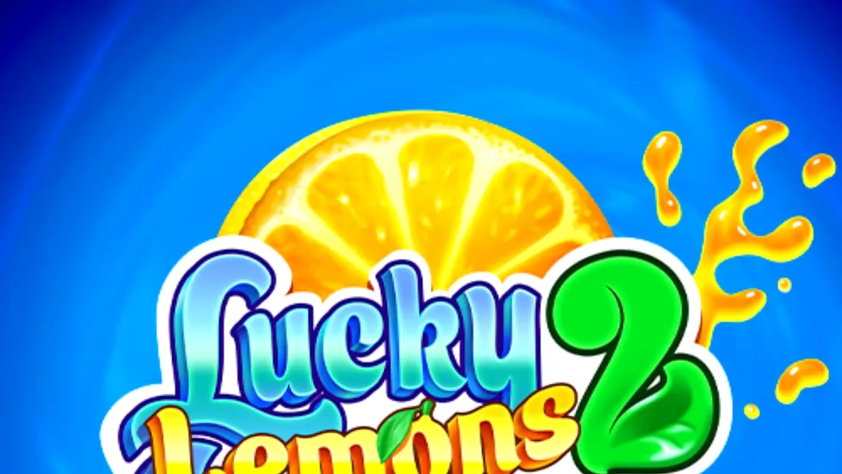 Tampilan visual slot Lucky Lemons 2 Juiced Up dengan tema buah yang cerah dan gaya pop-art.